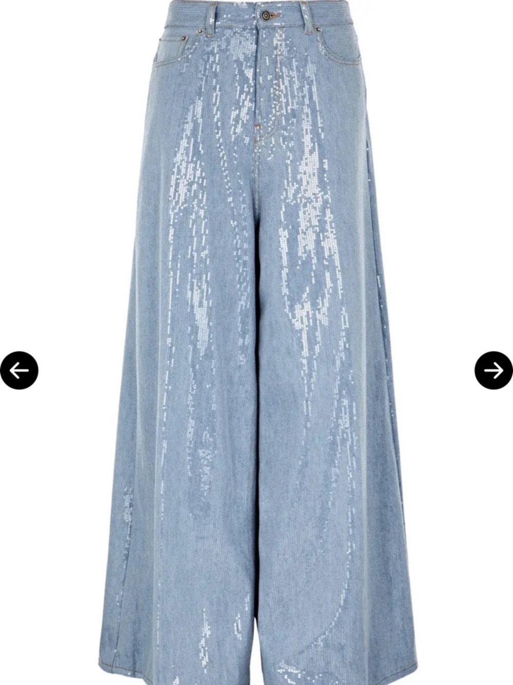new HAIKURE sequin bethany blue wide leg jeans - 24